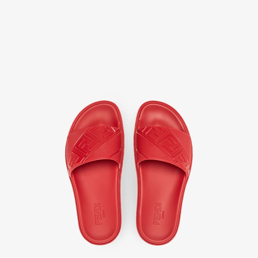Red rubber slides - 4