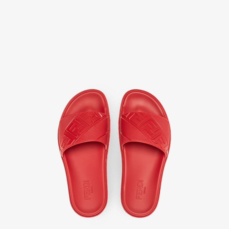 Red rubber slides 4
