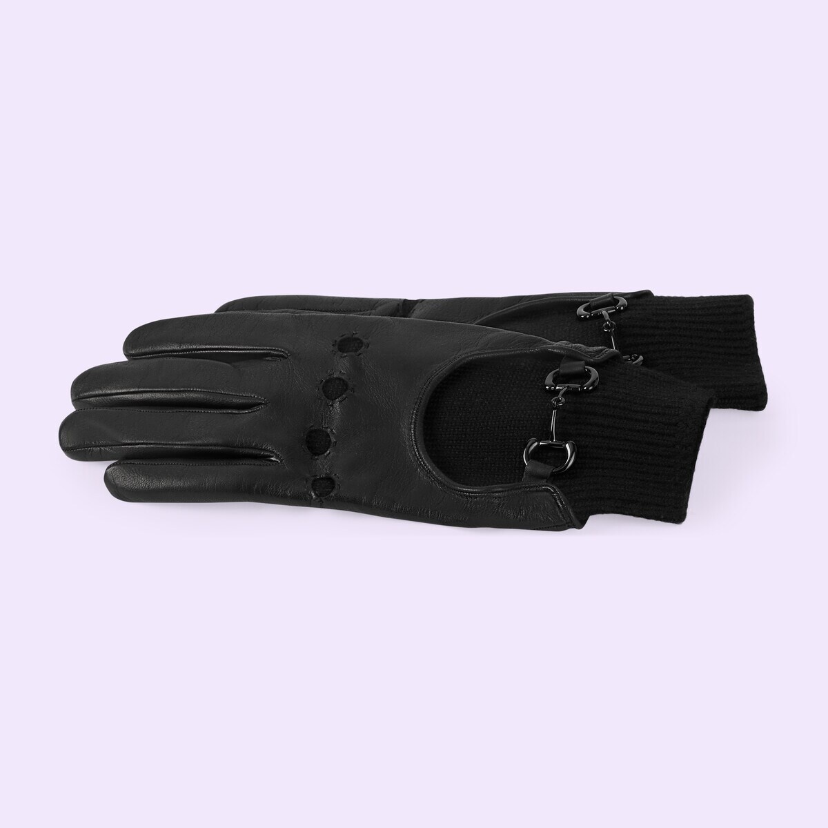 Leather gloves with Horsebit - 2