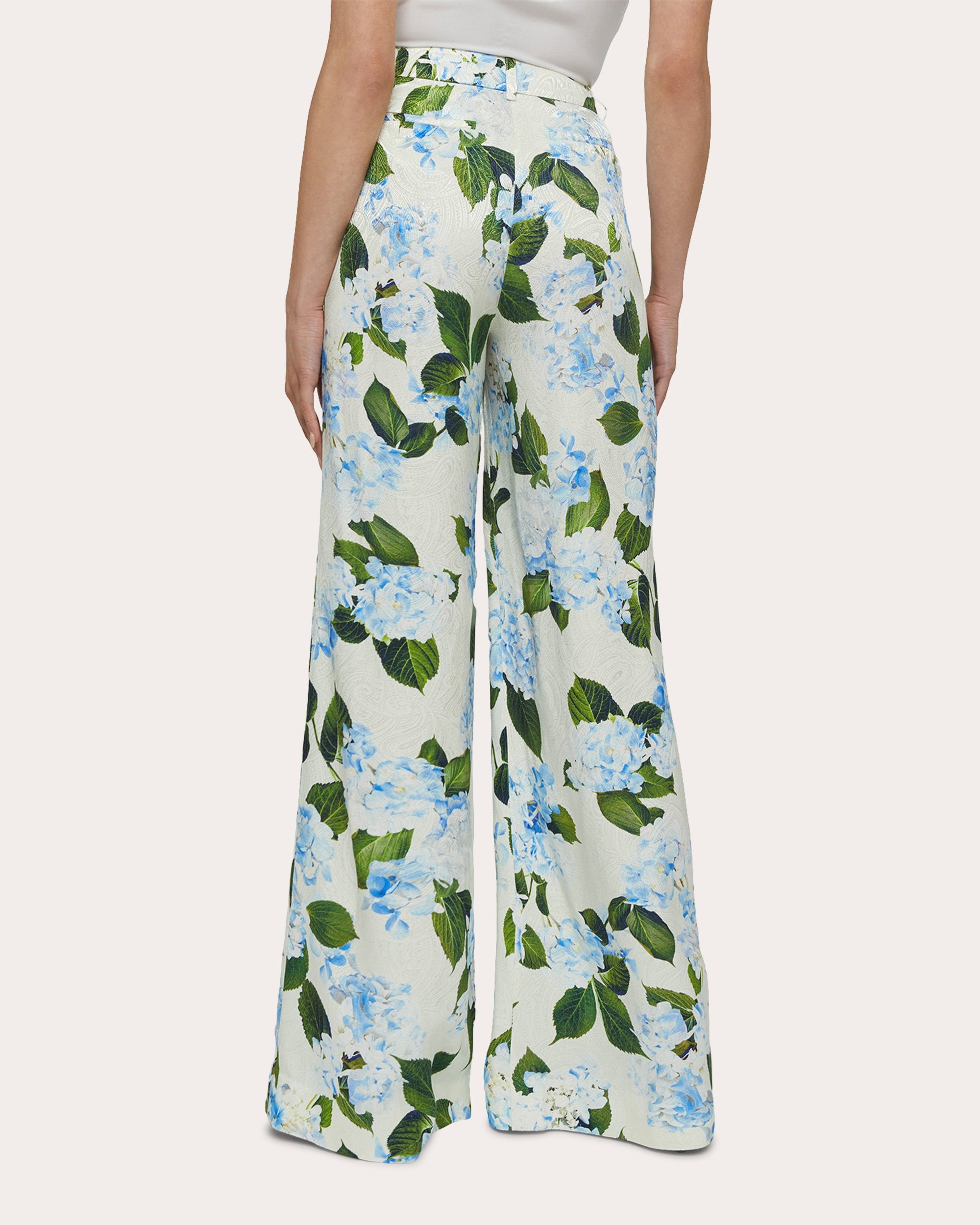 Pilar Satin-Jacquard Wide-Leg Pants - 3