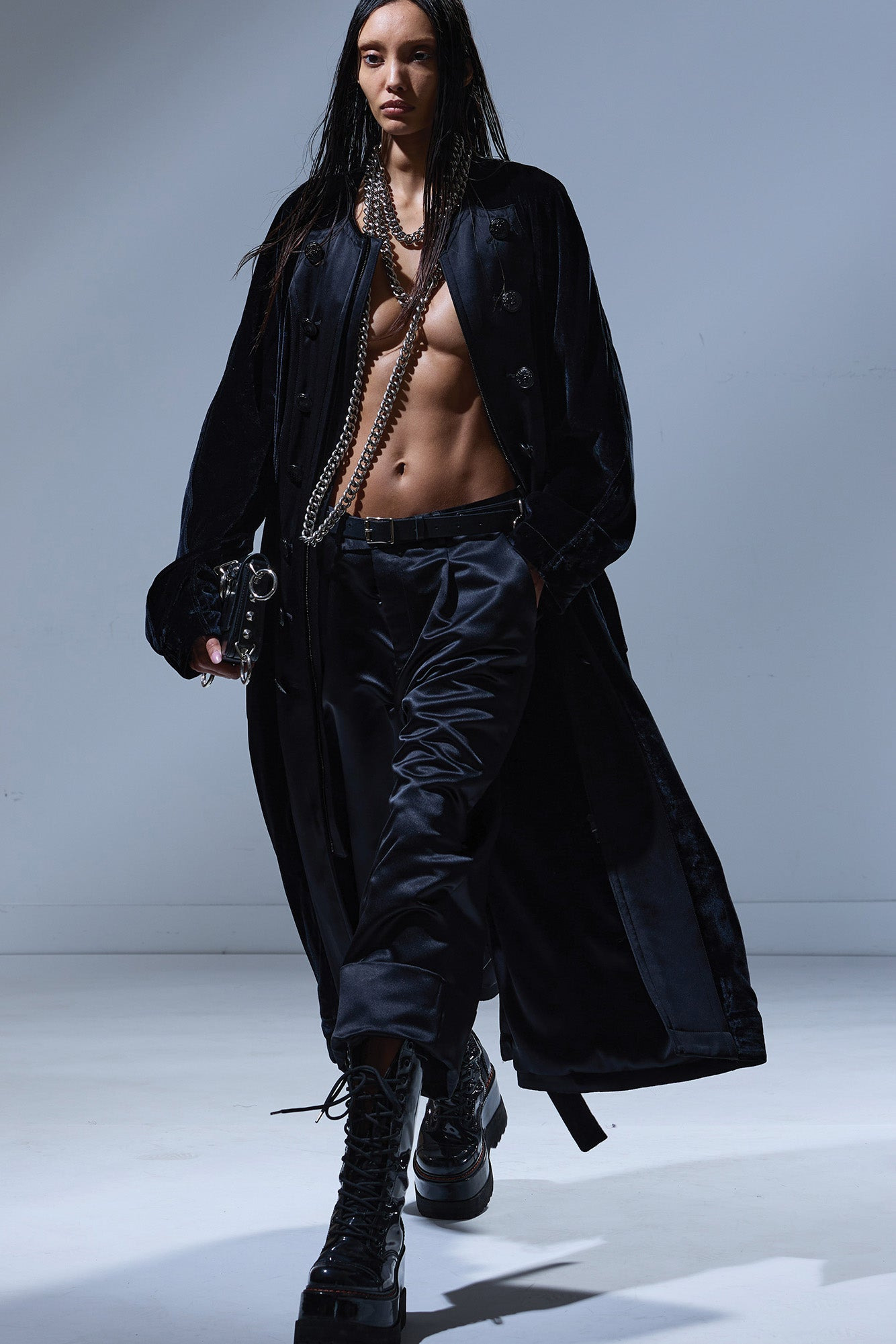 LONG OFFICER COAT - 1