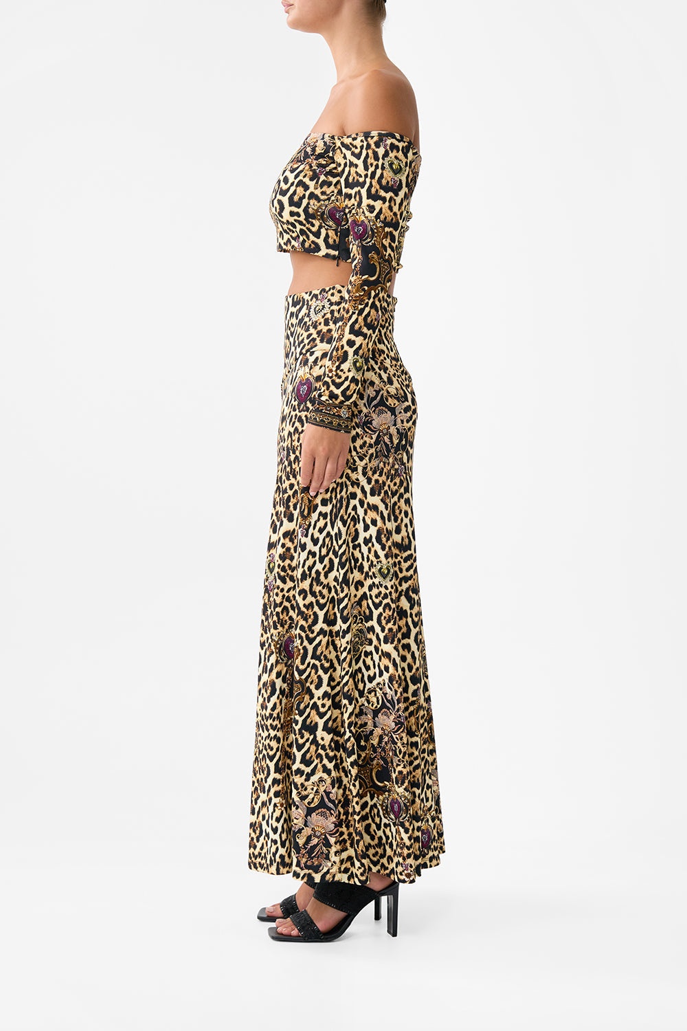 FLARED HEM JERSEY SKIRT - 4