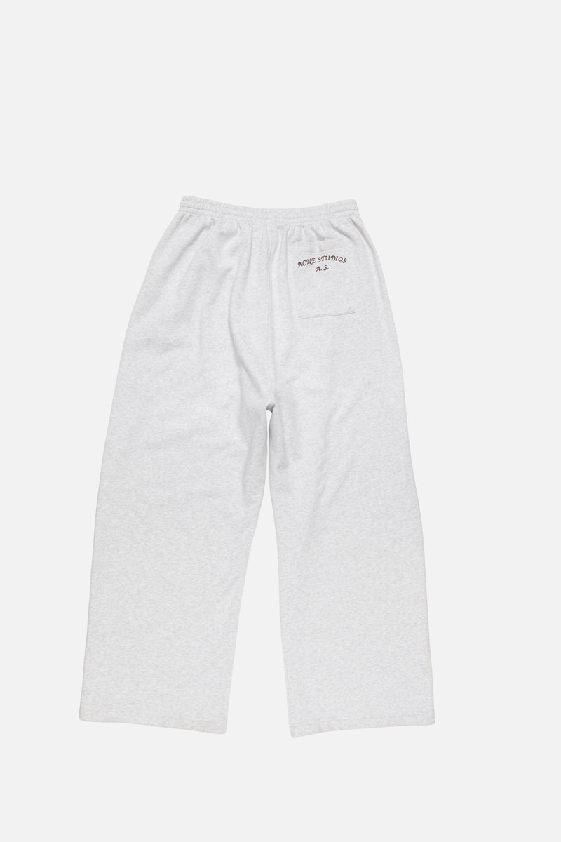 Acne Studios Fleece logo sweatpants - Pale Grey Melange outlook