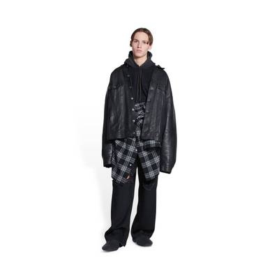 BALENCIAGA Men's Denim Style Jacket in Black outlook