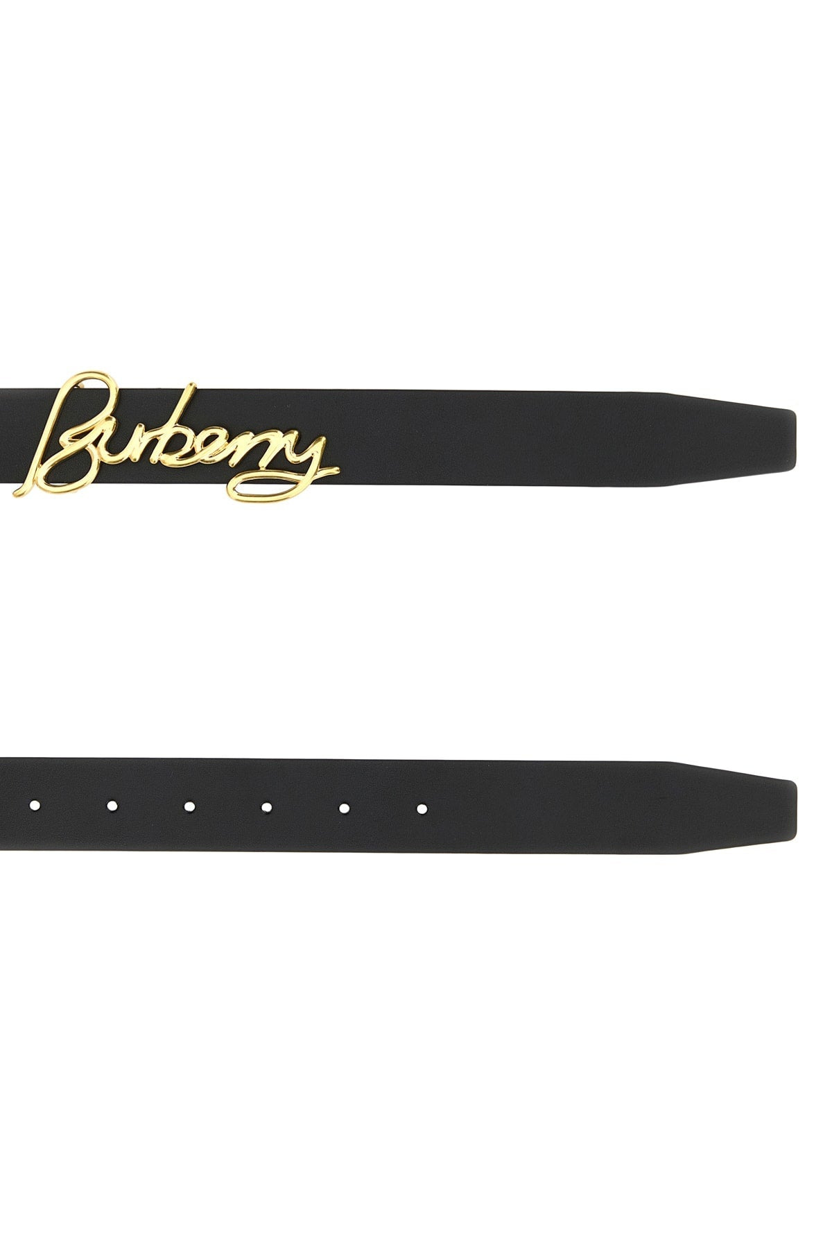Burberry Women Black Leather Reversible Burberry Belt - 2
