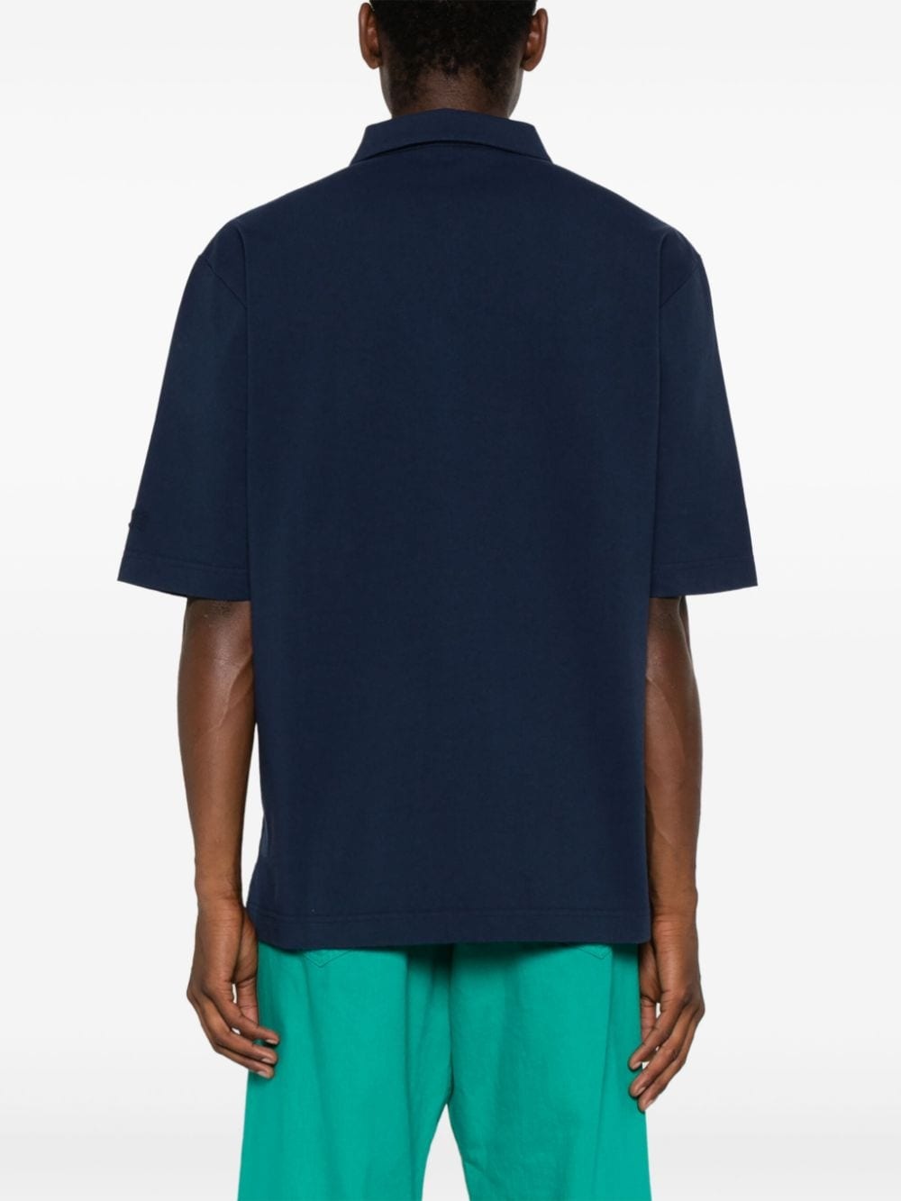 logo-patch polo shirt - 4