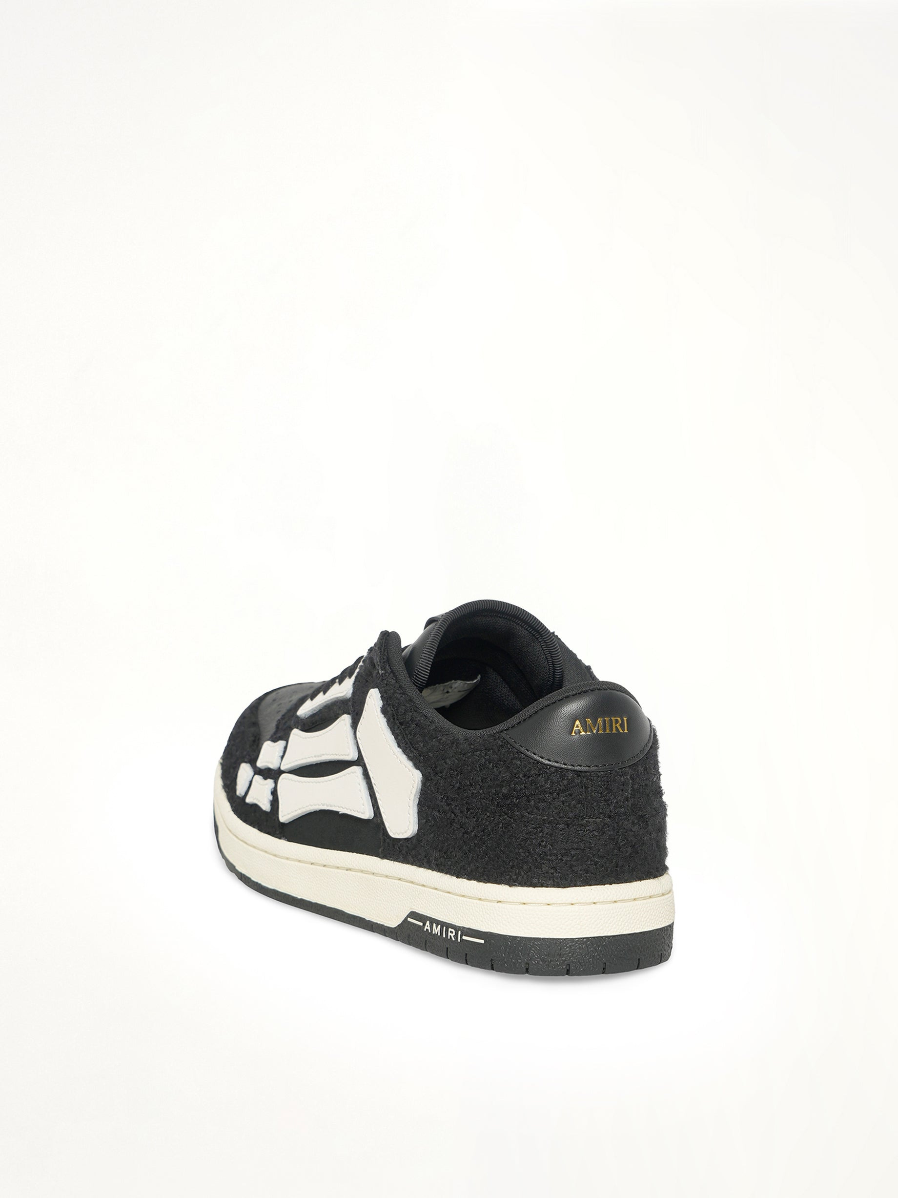 Boucle Skeleton Low Top Sneaker in Black - 3