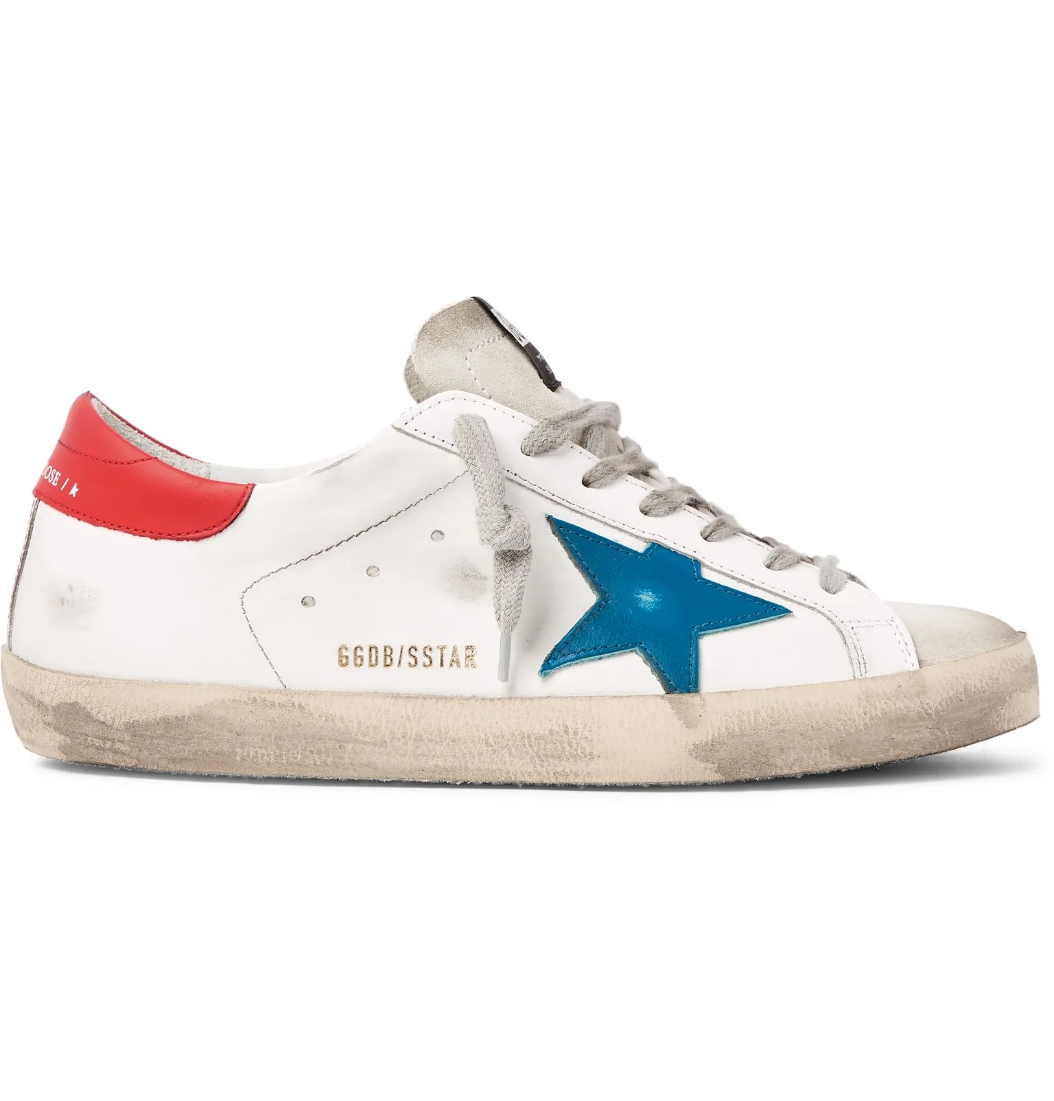 Superstar Distressed Leather and Suede Sneakers - 17