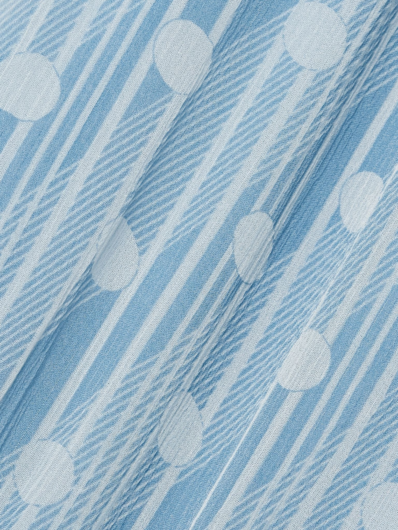 Meridian ruffled printed silk-crepon maxi dress Blue - 4
