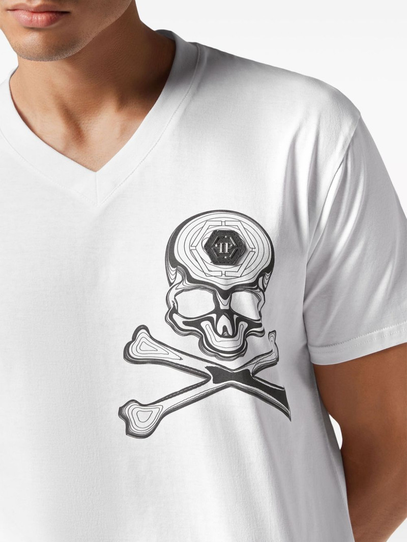 Skull-print cotton T-shirt 5