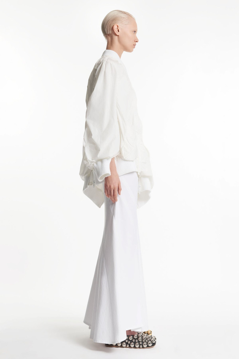 DECONSTRUCTED OVERSIZED BOMBER JACKET WHITE 3