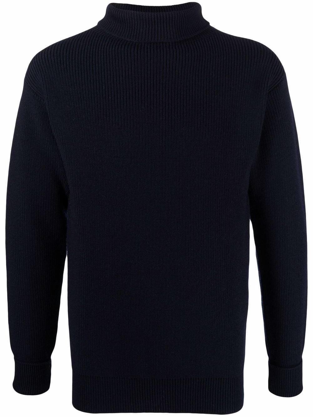 ribbed-knit roll neck jumper - 1