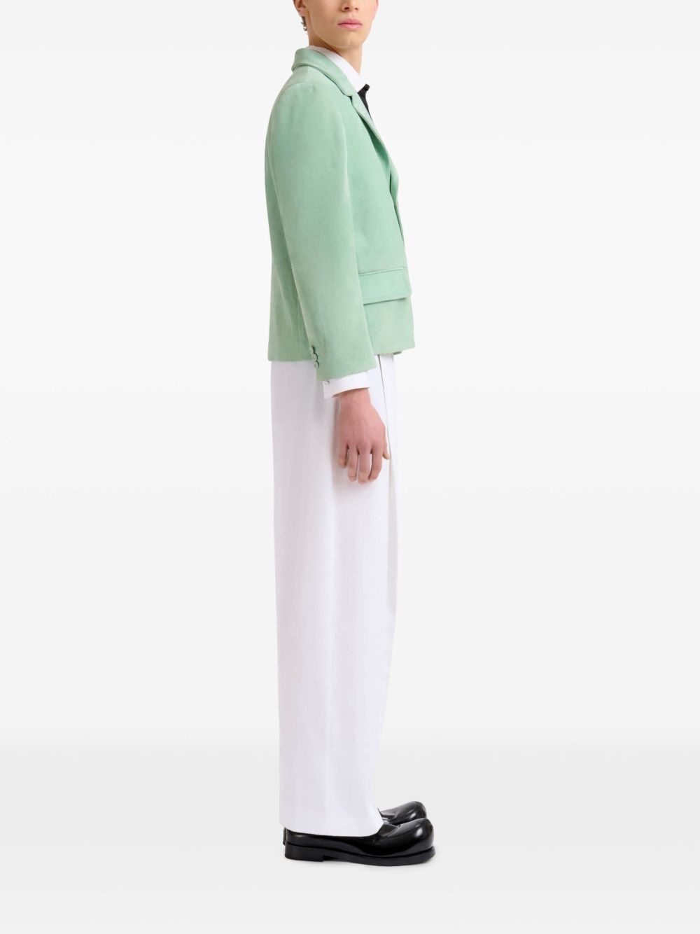 suede blazer - 3