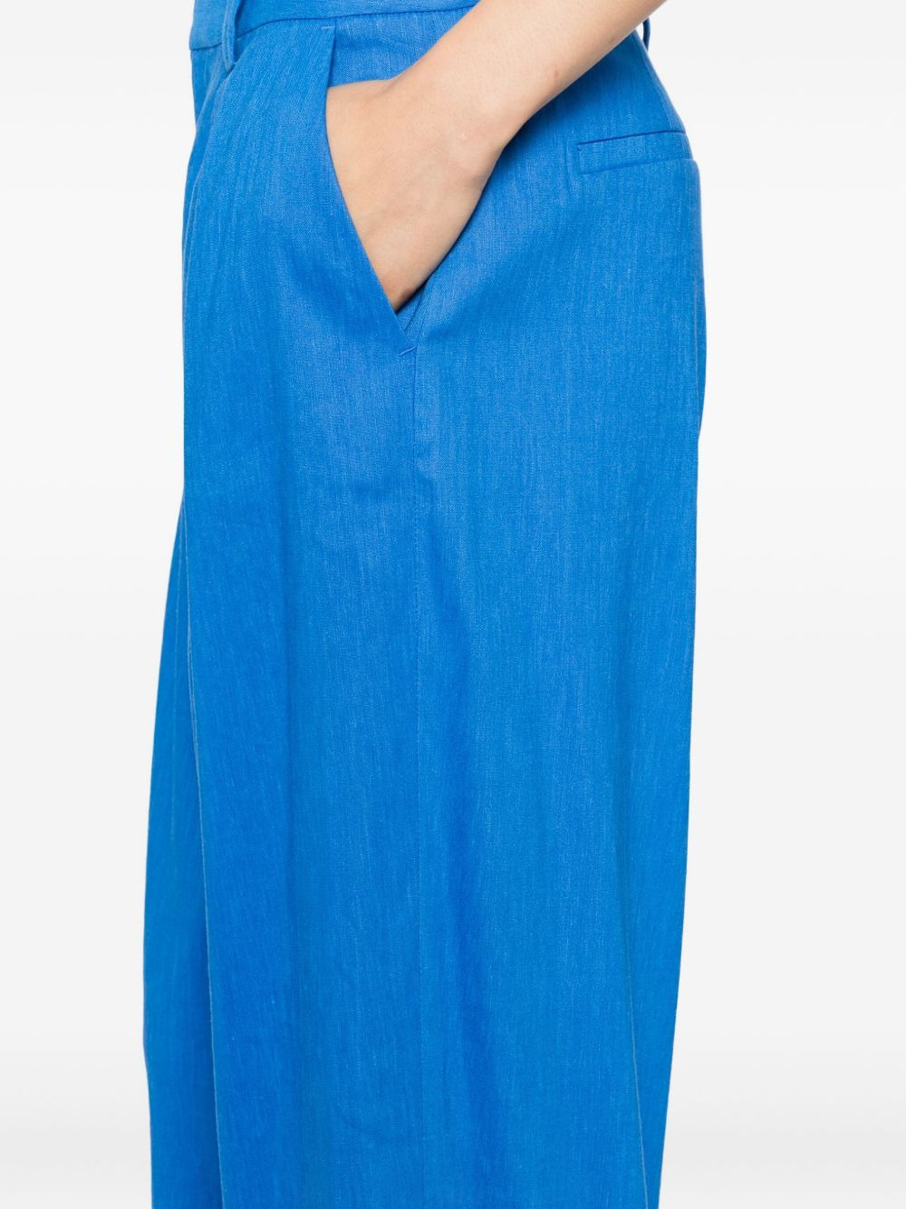 pleated wide-leg trousers - 5