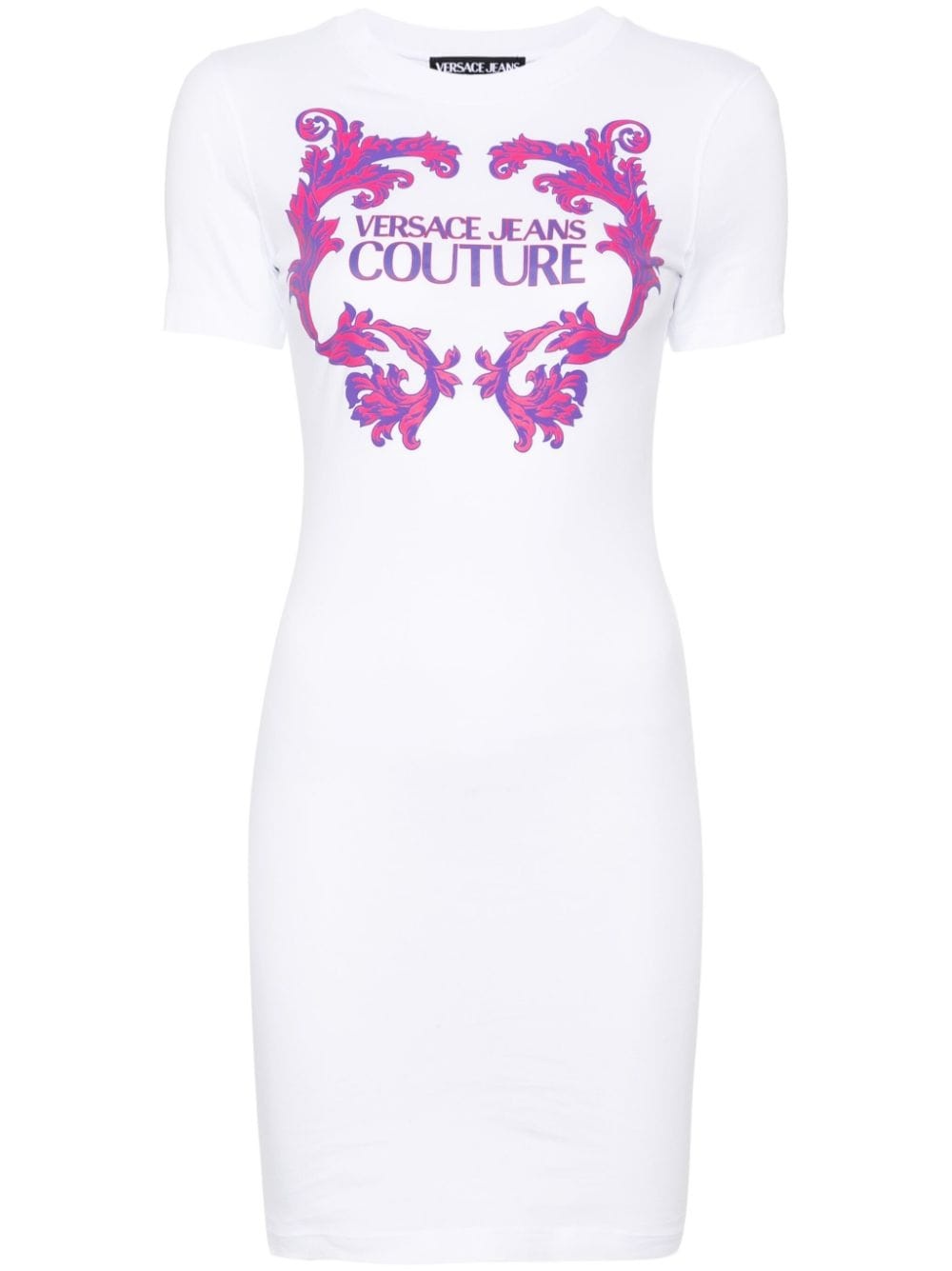 logo-print cotton dress - 1