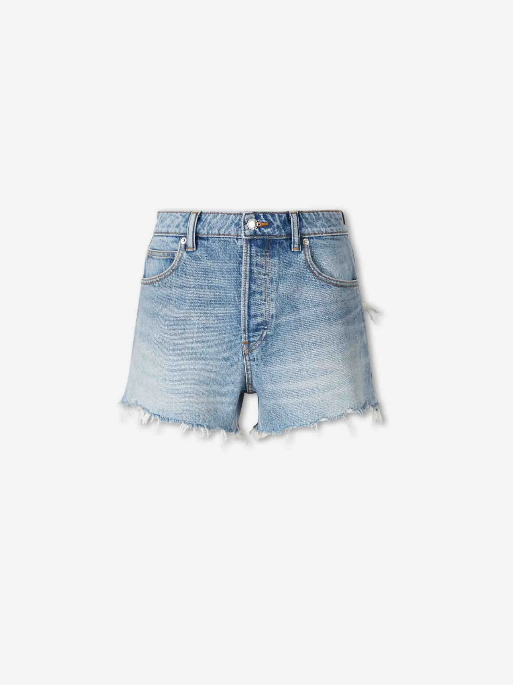 COTTON DENIM SHORTS - 1