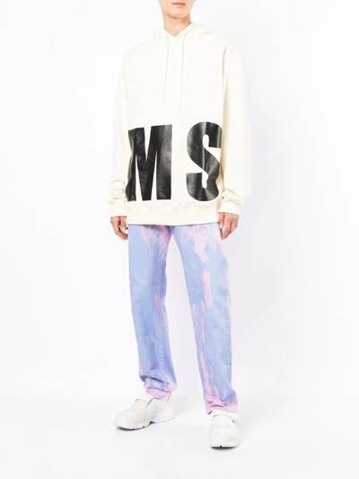 MSGM logo print hoodie outlook