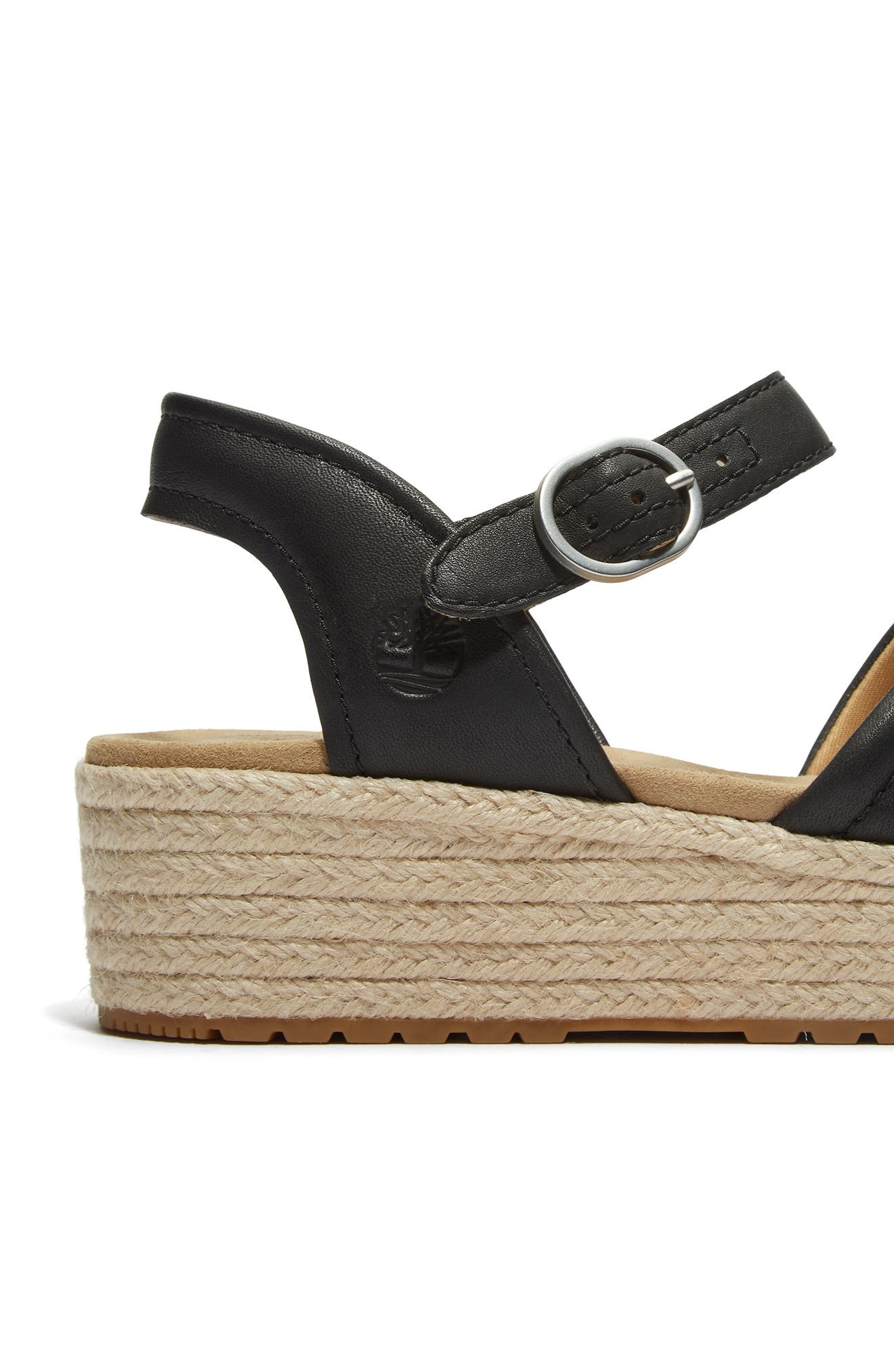 Timberland Santorini Sun Espadrille Sandal in Black Full Grain at Nordstrom - 7