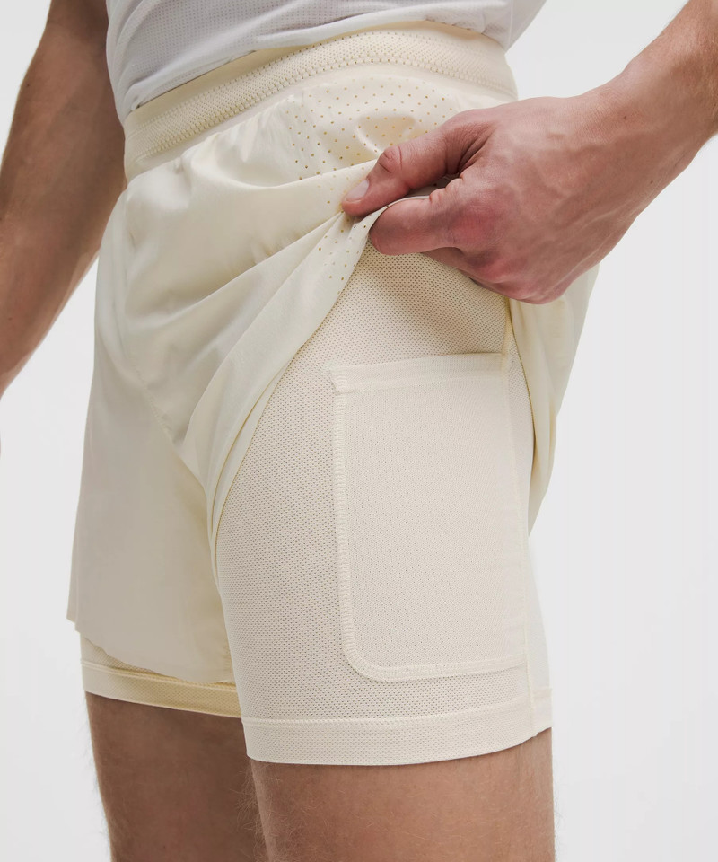 Perforated Lined Running Short 5" 6