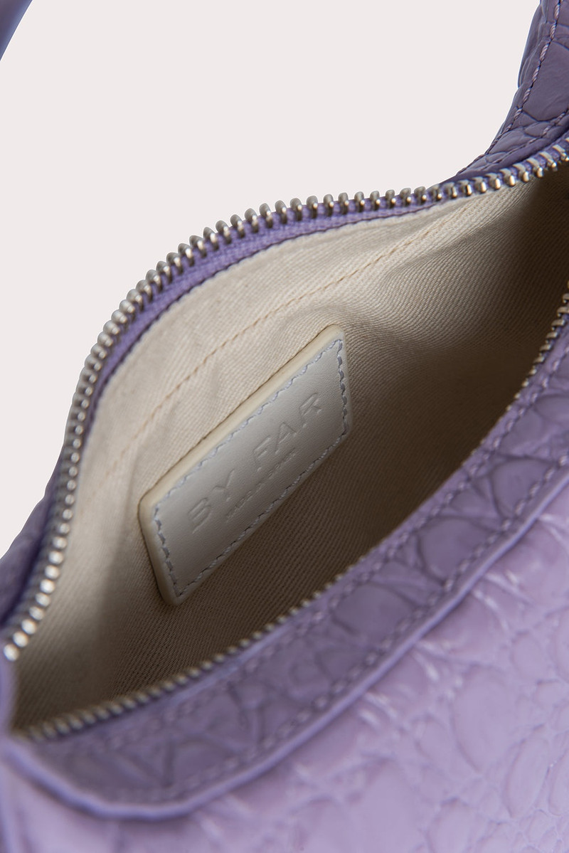 Mini Soho Purple Haze Circular Croco Embossed Leather 8
