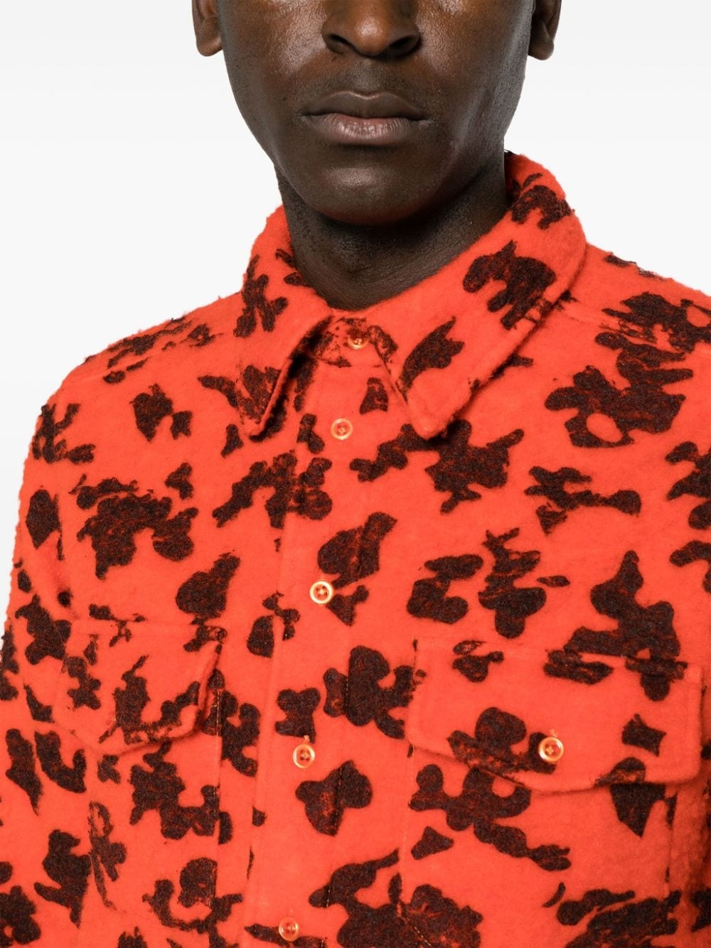 Pilled Work camouflage-print shirt - 5