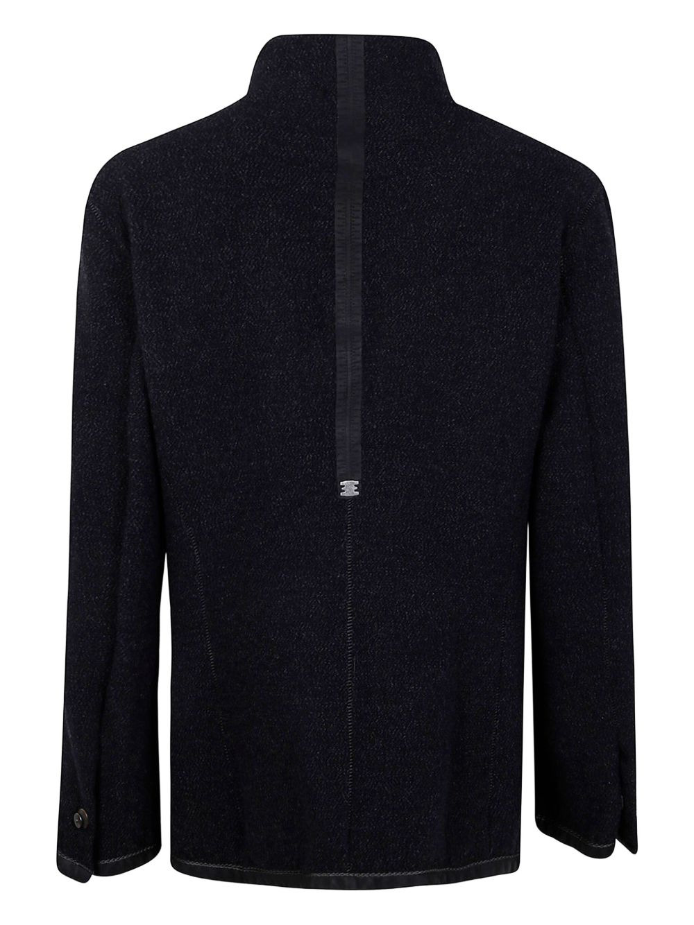 textured button-front blazer - 2