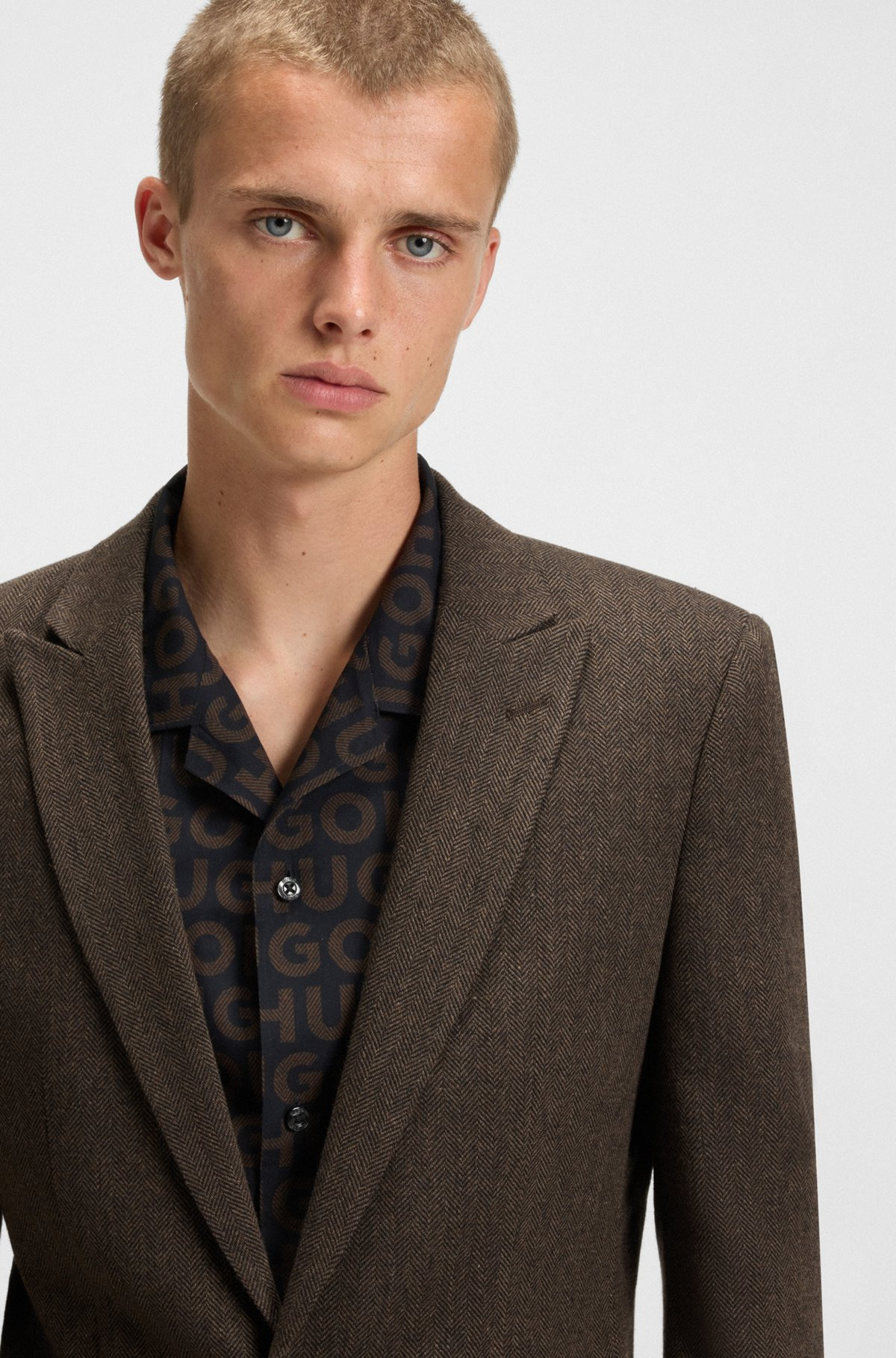 EXTRA-SLIM-FIT BLAZER IN HERRINGBONE CLOTH - 5