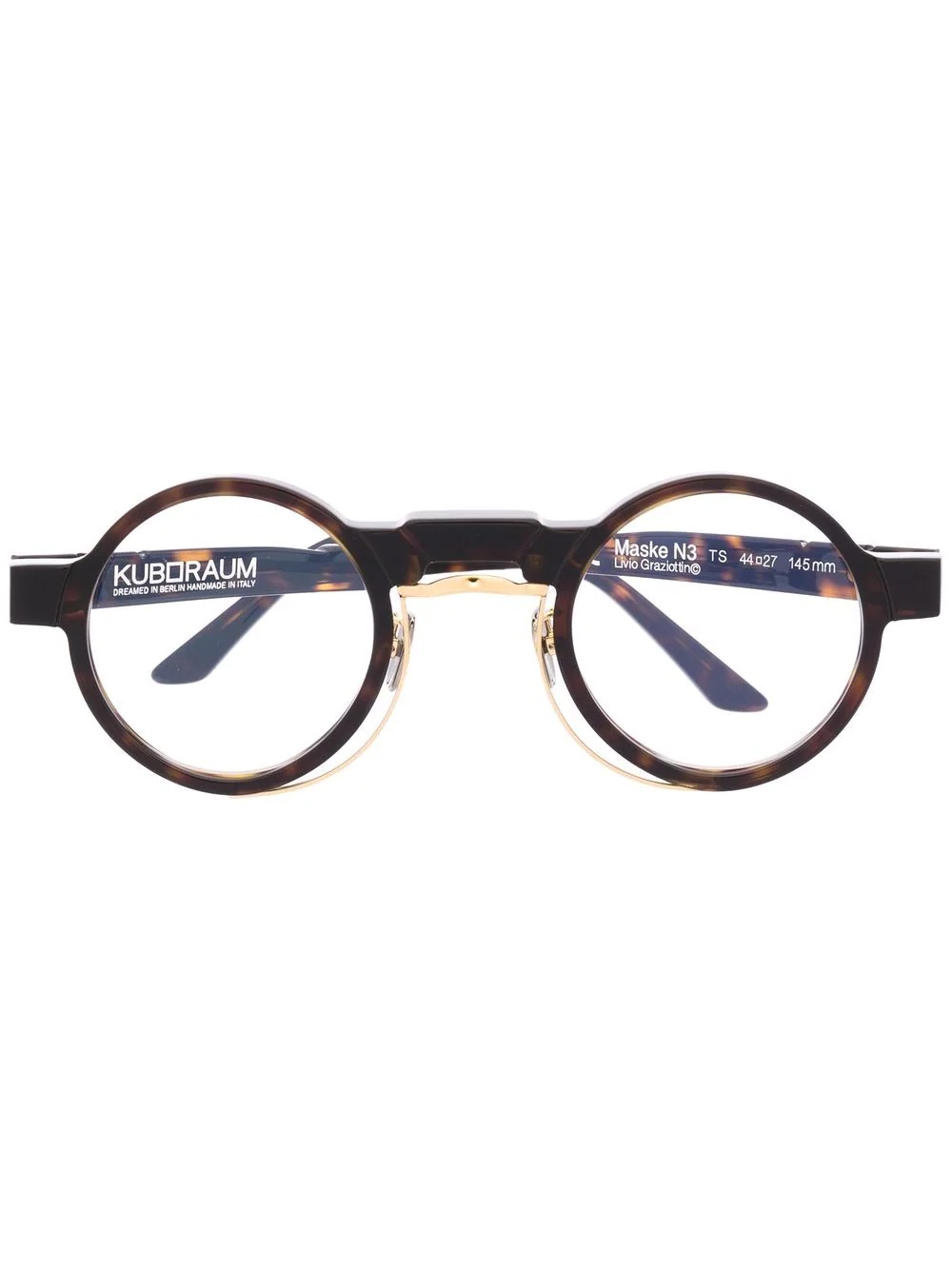 round-frame tortoiseshell glasses - 1