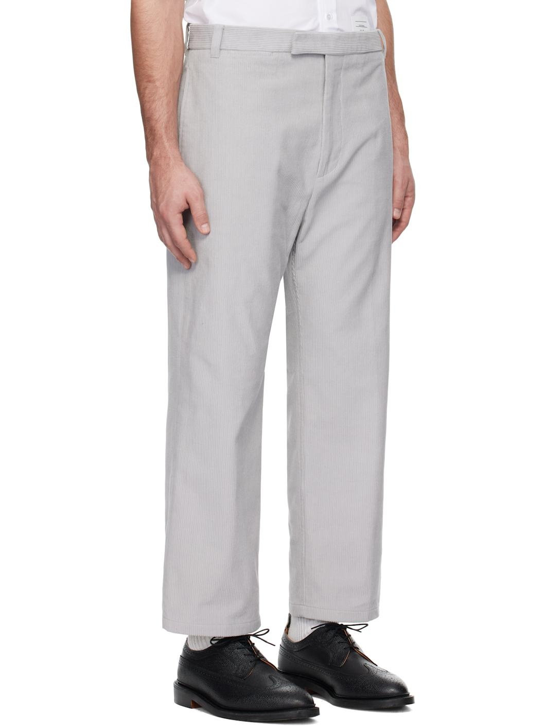 Gray Corduroy Unconstructed Trousers - 2