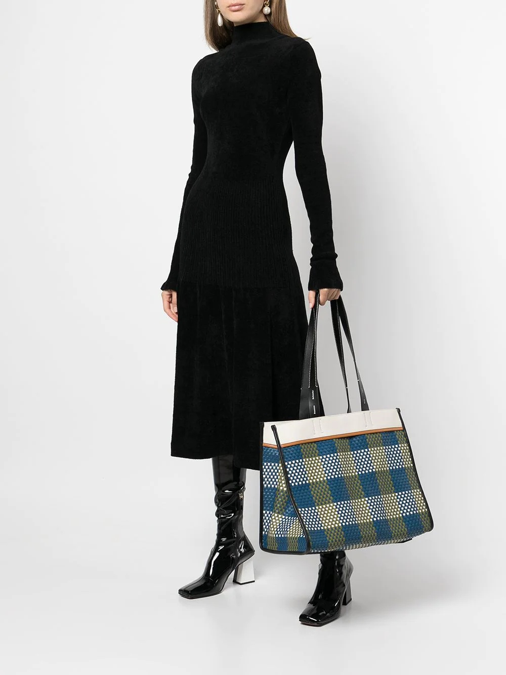 XL Morris Woven Plaid Tote - 2