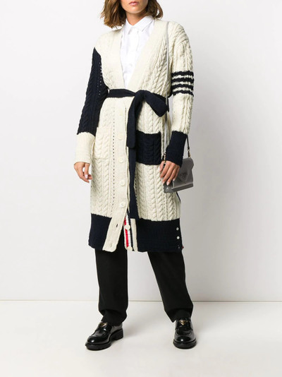 Thom Browne 4-Bar V-neck cardi-coat outlook