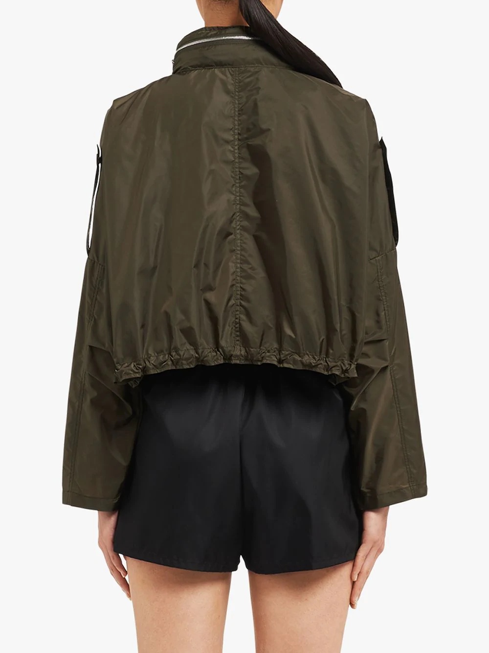 funnel neck cropped jacket - 4