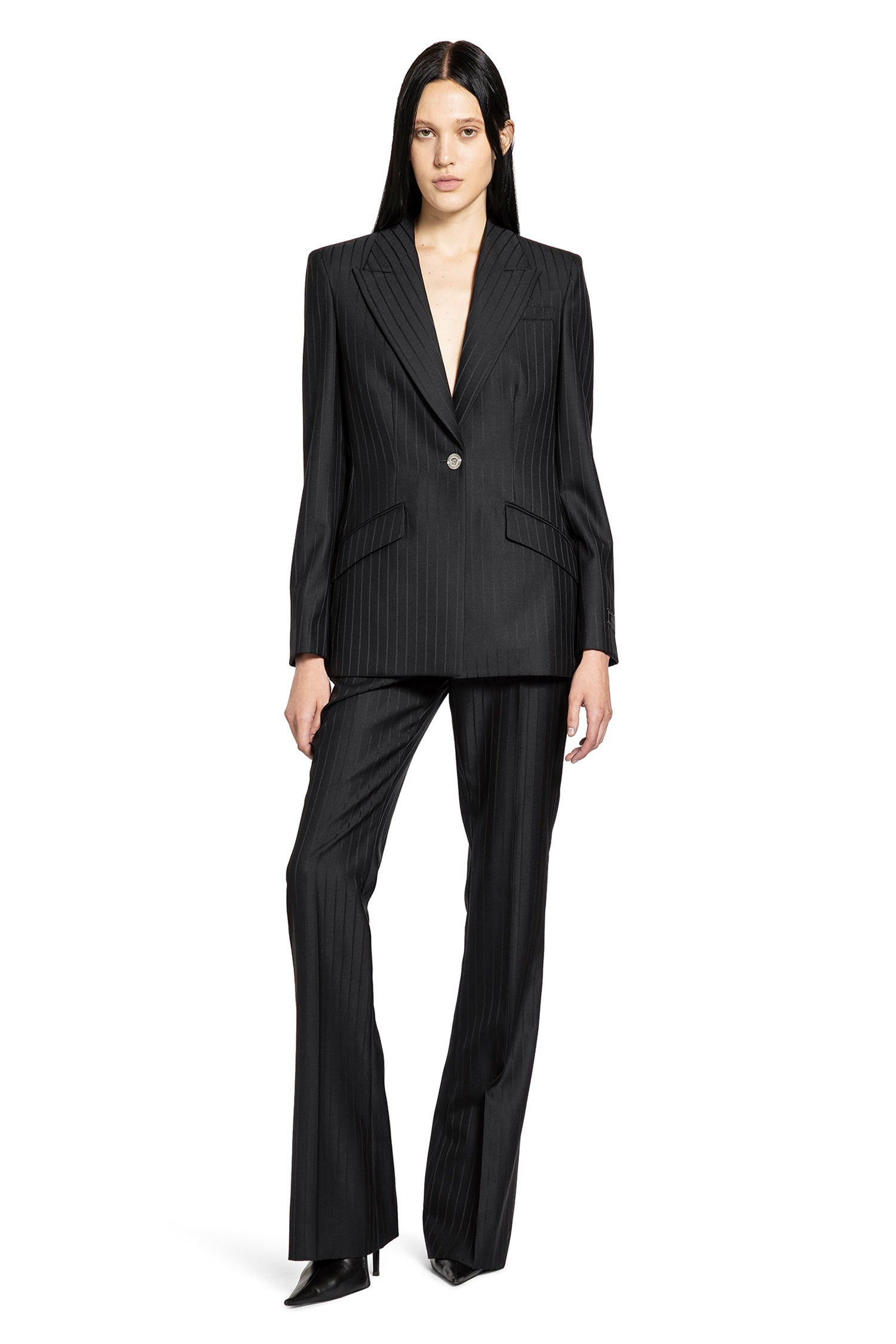 Wool Pinstripe Dv Trousers - 5