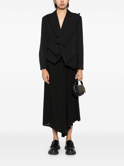 Yohji Yamamoto asymmetic wool blazers outlook