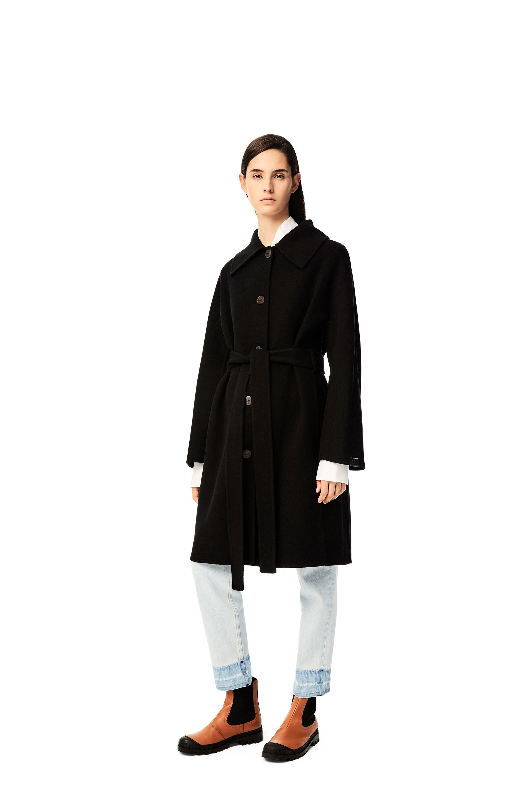 Belted coat in wool and cashmere - 2