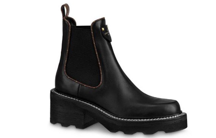 (WMNS) LOUIS VUITTON LV Beaubourg Chlsea Boots 'Black Brown White' 1A8947 - 2