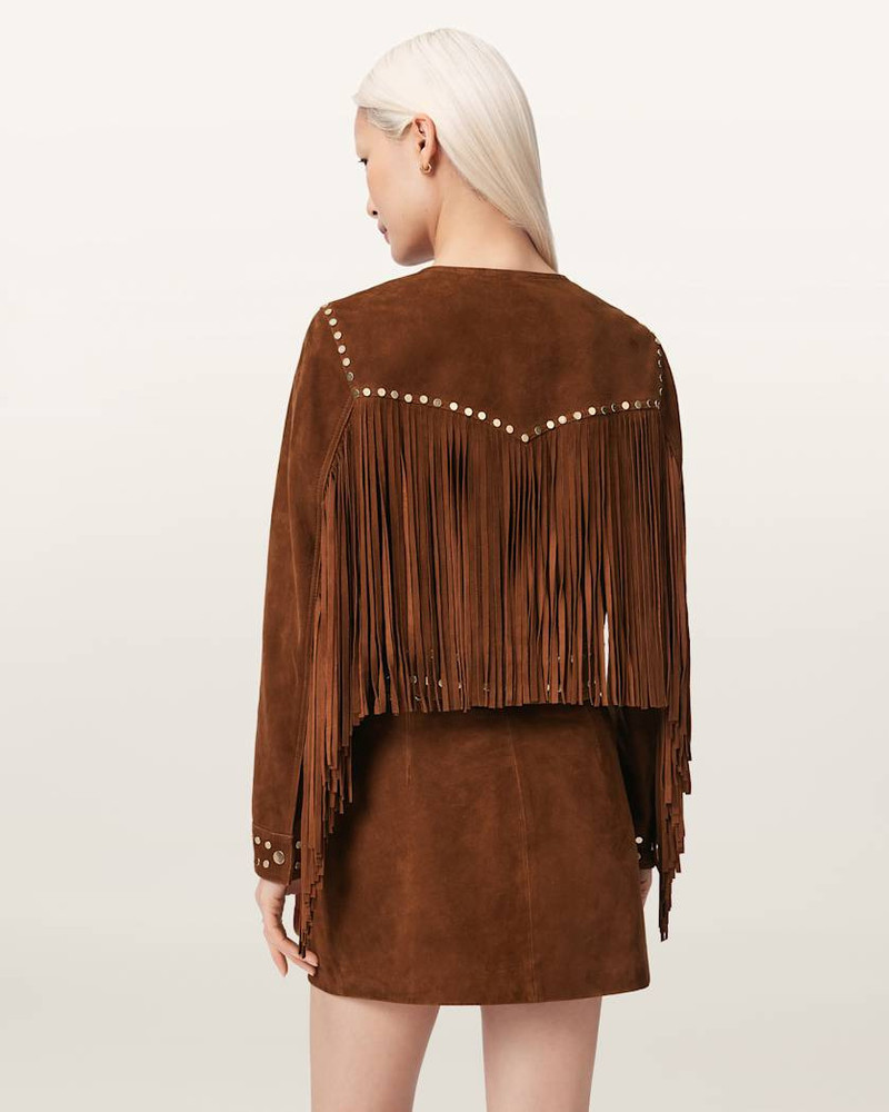 ALICE SUEDE STUDDED CROPPED TRUCKER JACKET 6