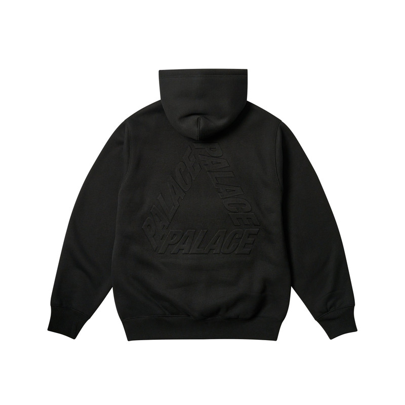 THERMAL EMBOSSED P3 ZIP HOOD BLACK 3