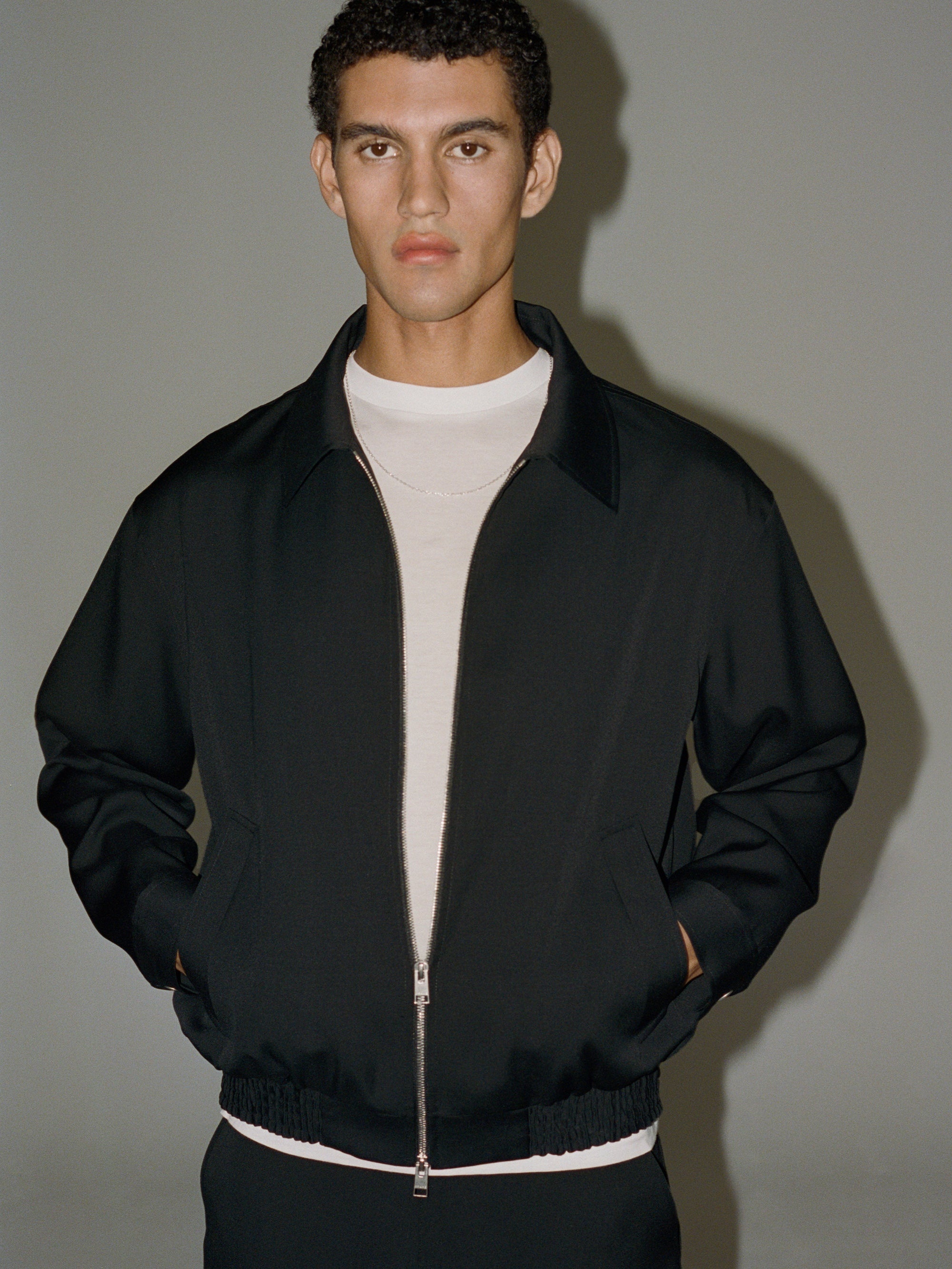 Wool Blouson in Black - 2