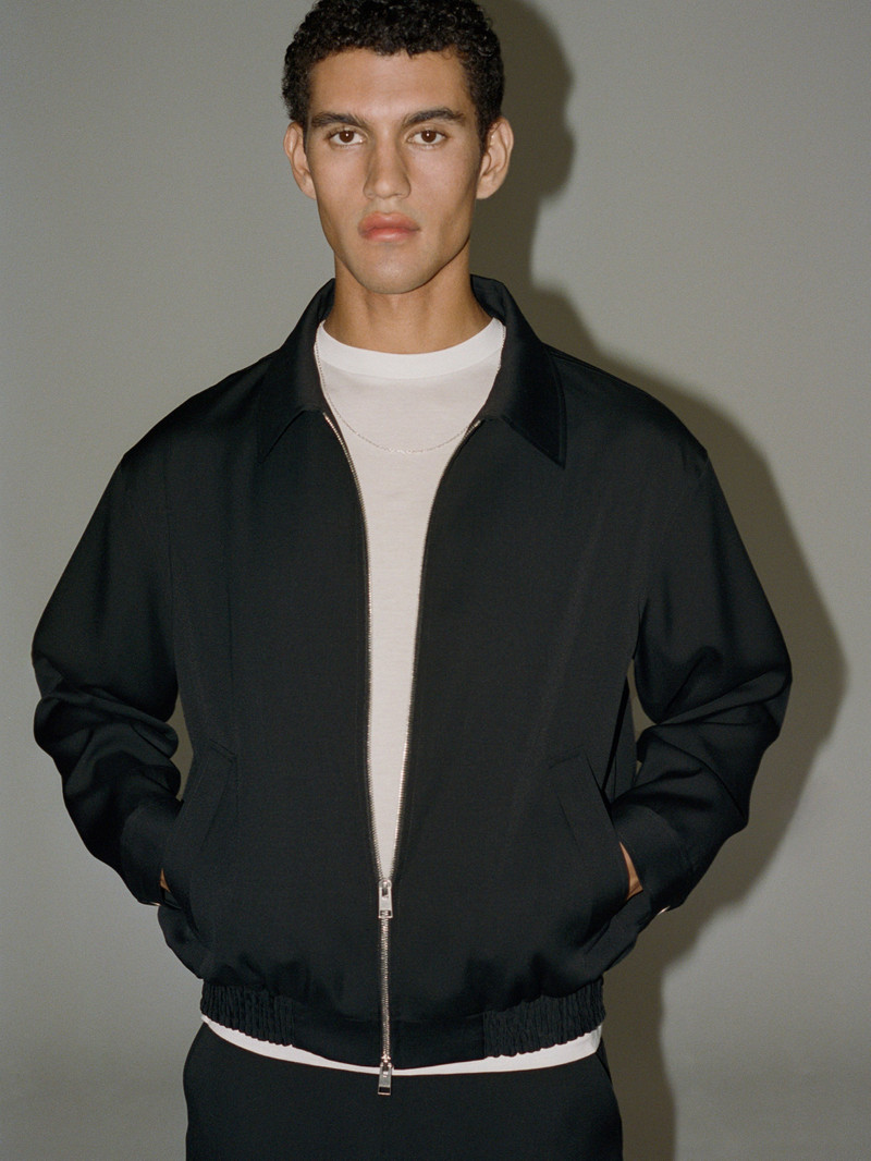 FRAME Wool Blouson in Black outlook