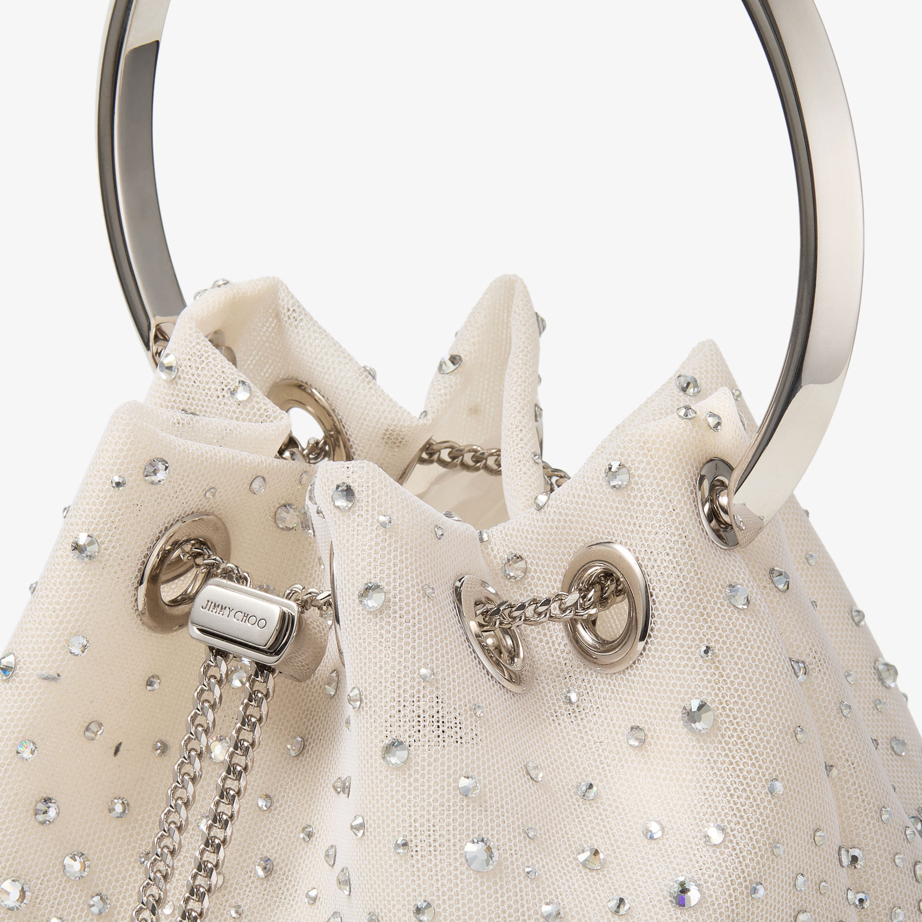 Bon Bon
White Crystal Mesh Handbag - 3