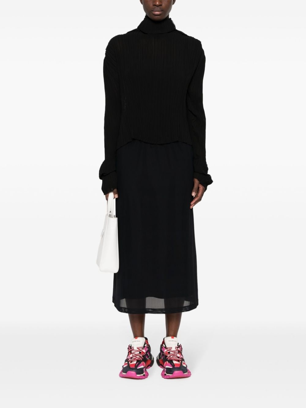 plissÃ© single-stitch logo top - 2
