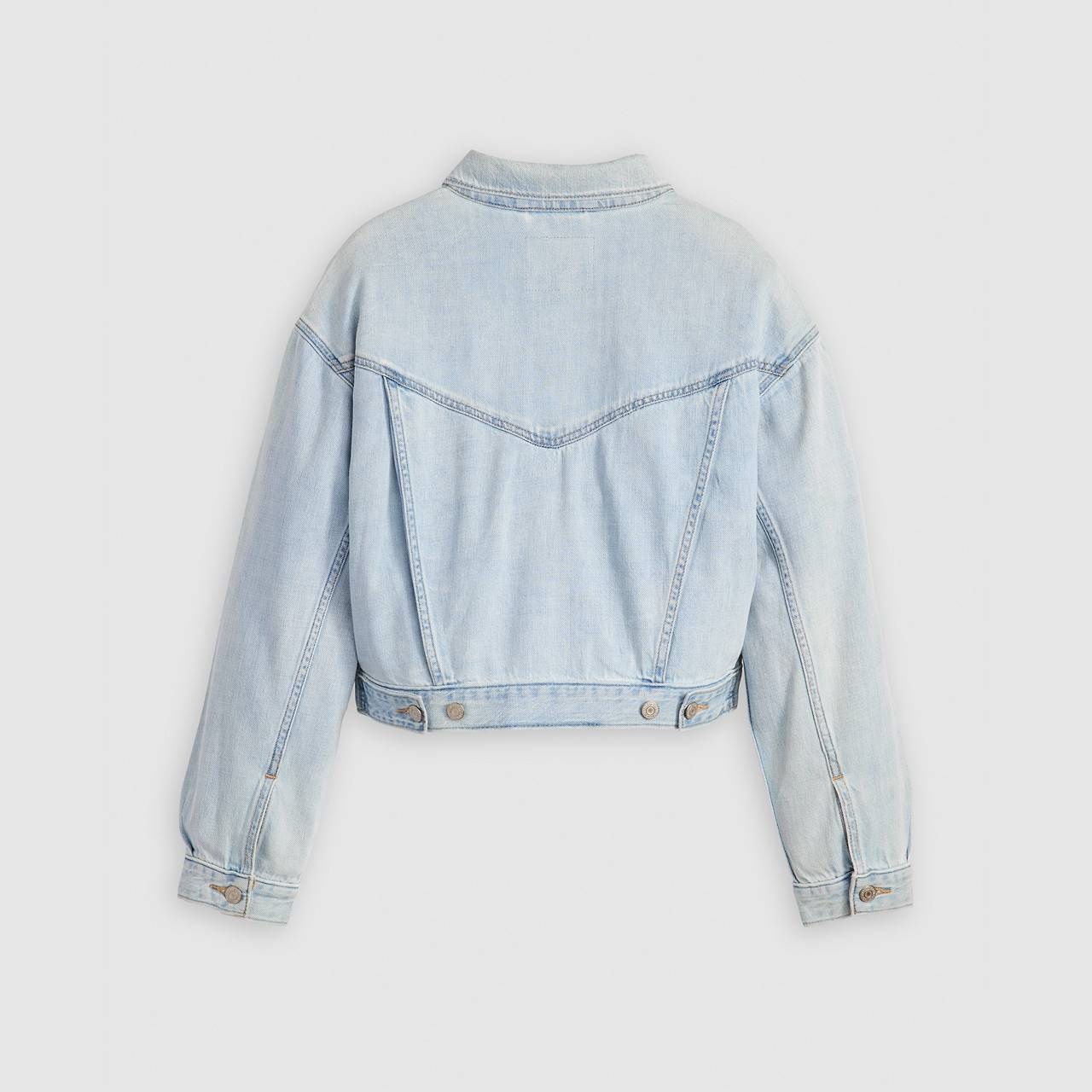 SHRUNKEN '90S LINEN+ DENIM LIGHTWEIGHT TRUCKER JACKET - 6