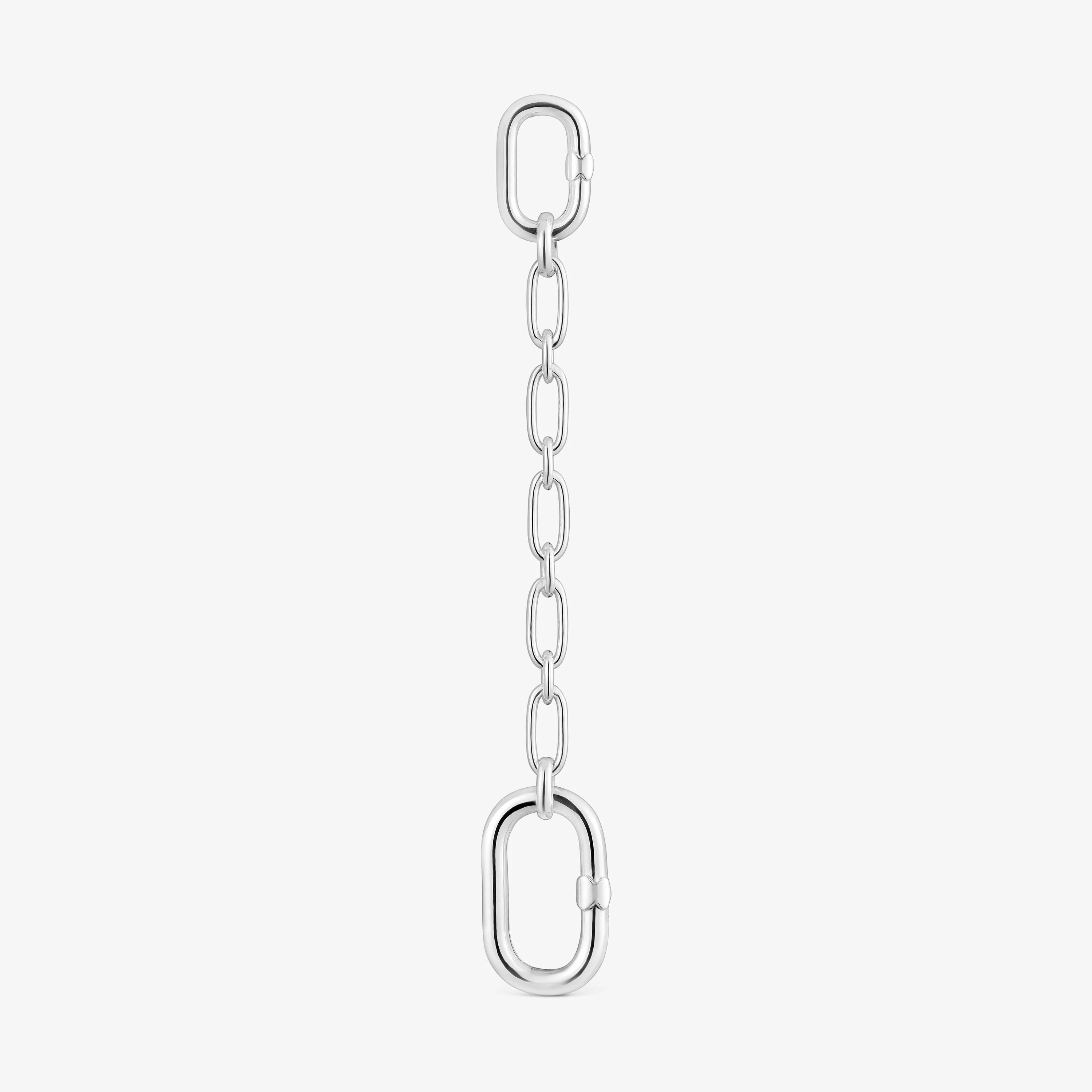 Silver chain Pendant with ring Hold Oval - 1