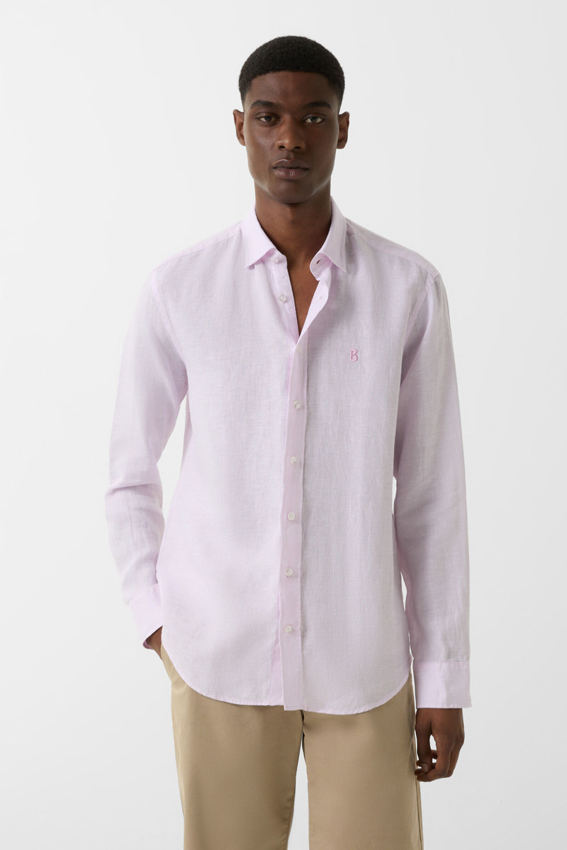 Timi linen shirt in Light pink 2