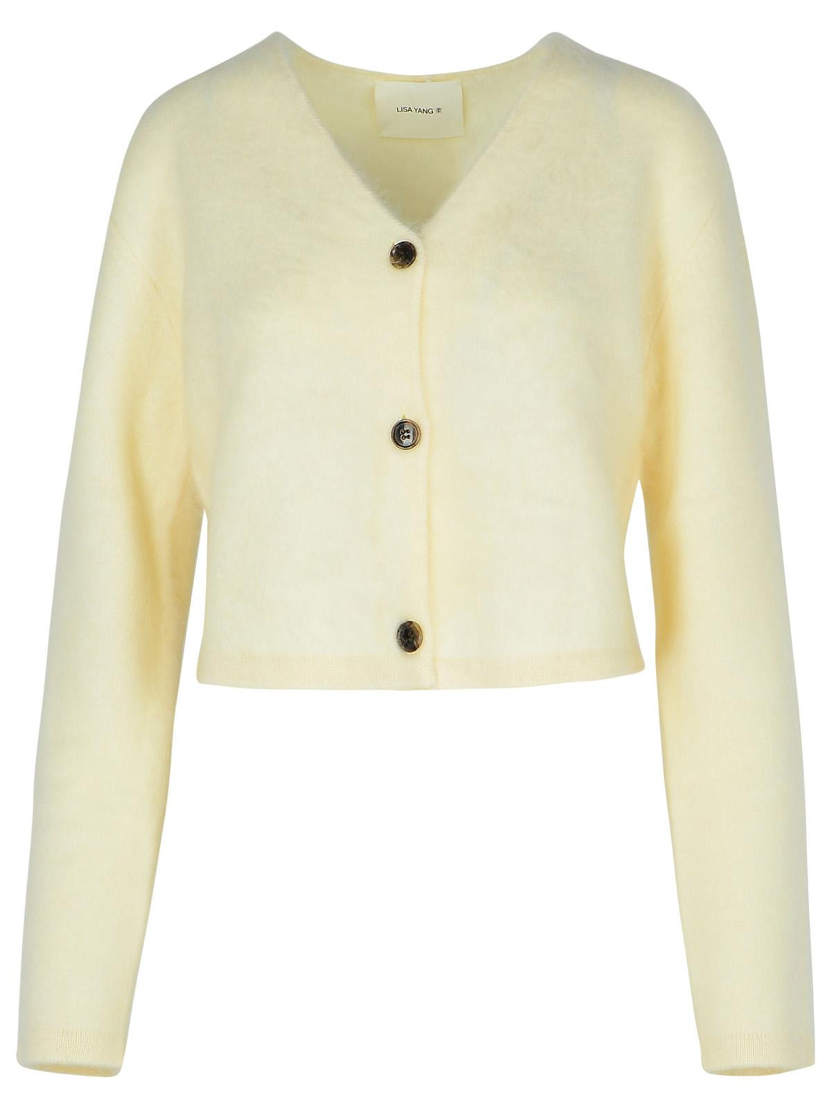 Lisa Yang 'Filippa' Cream Cashmere Cardigan Women - 1