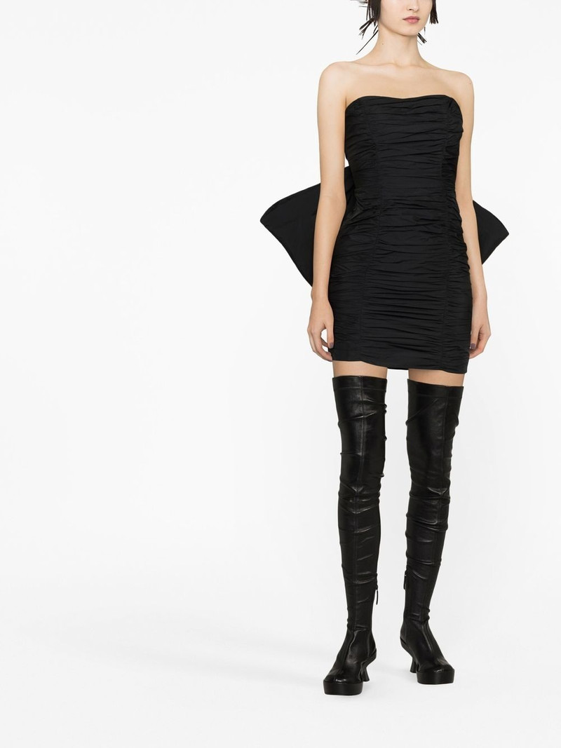 ROTATE bow-detail pleated minidress outlook