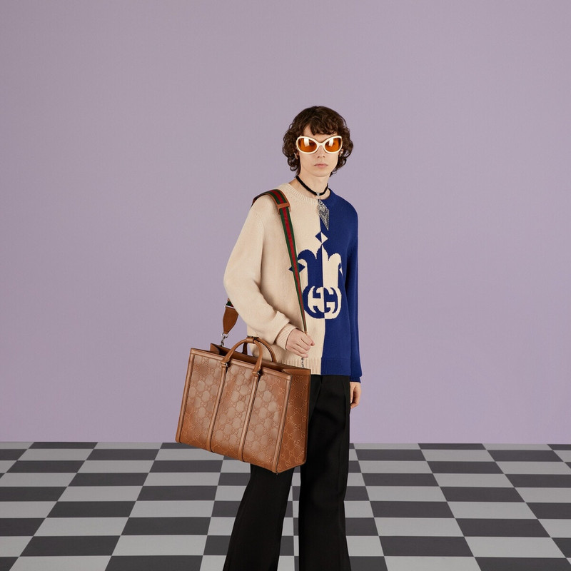 GG embossed tote bag 4