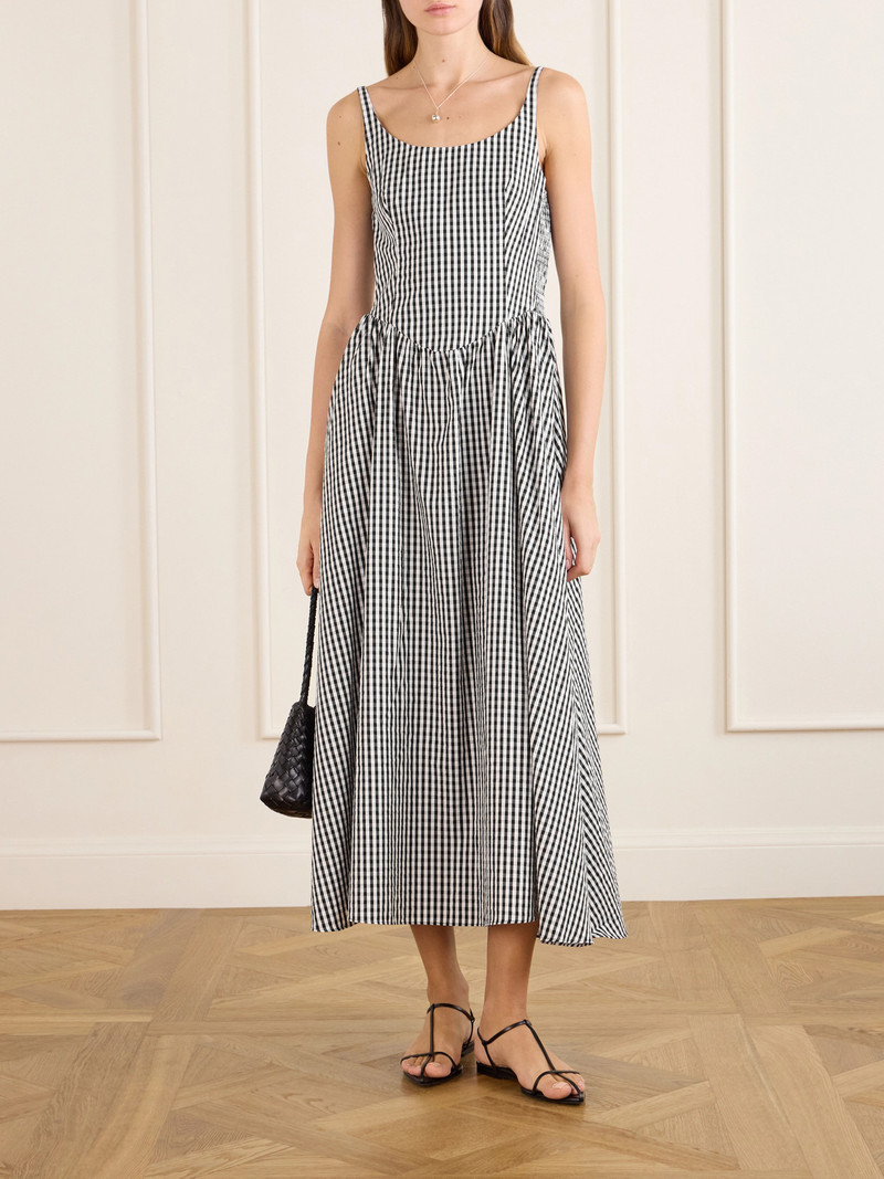 FAITHFULL Chiara Gingham Cotton Midi Dress outlook