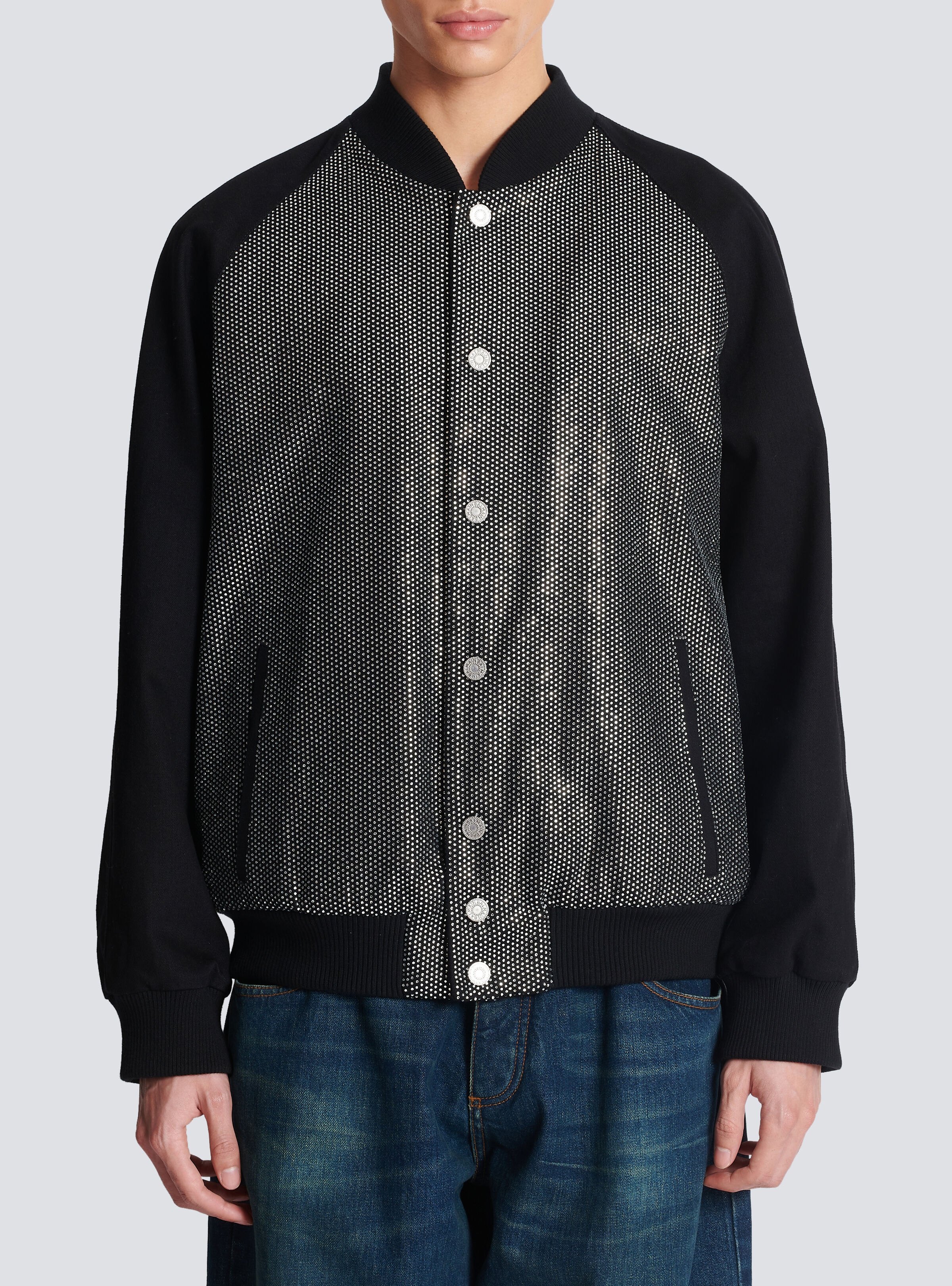 Balmain rhinestone bomber - 5